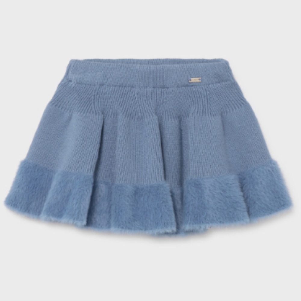 Mayoral faux fur baby girl skirt